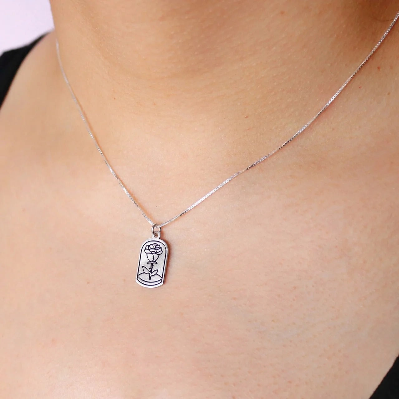 Rose Gold Silver Necklace ✨