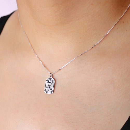 Rose Gold Silver Necklace ✨