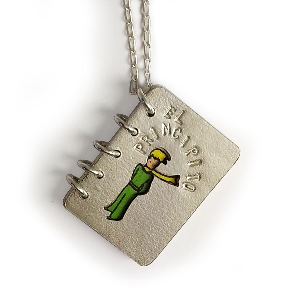 The Little Prince Book Necklace in 925 Sterling Silver