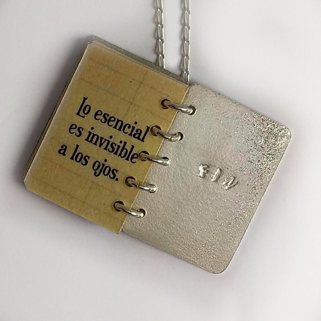 The Little Prince Book Necklace in 925 Sterling Silver