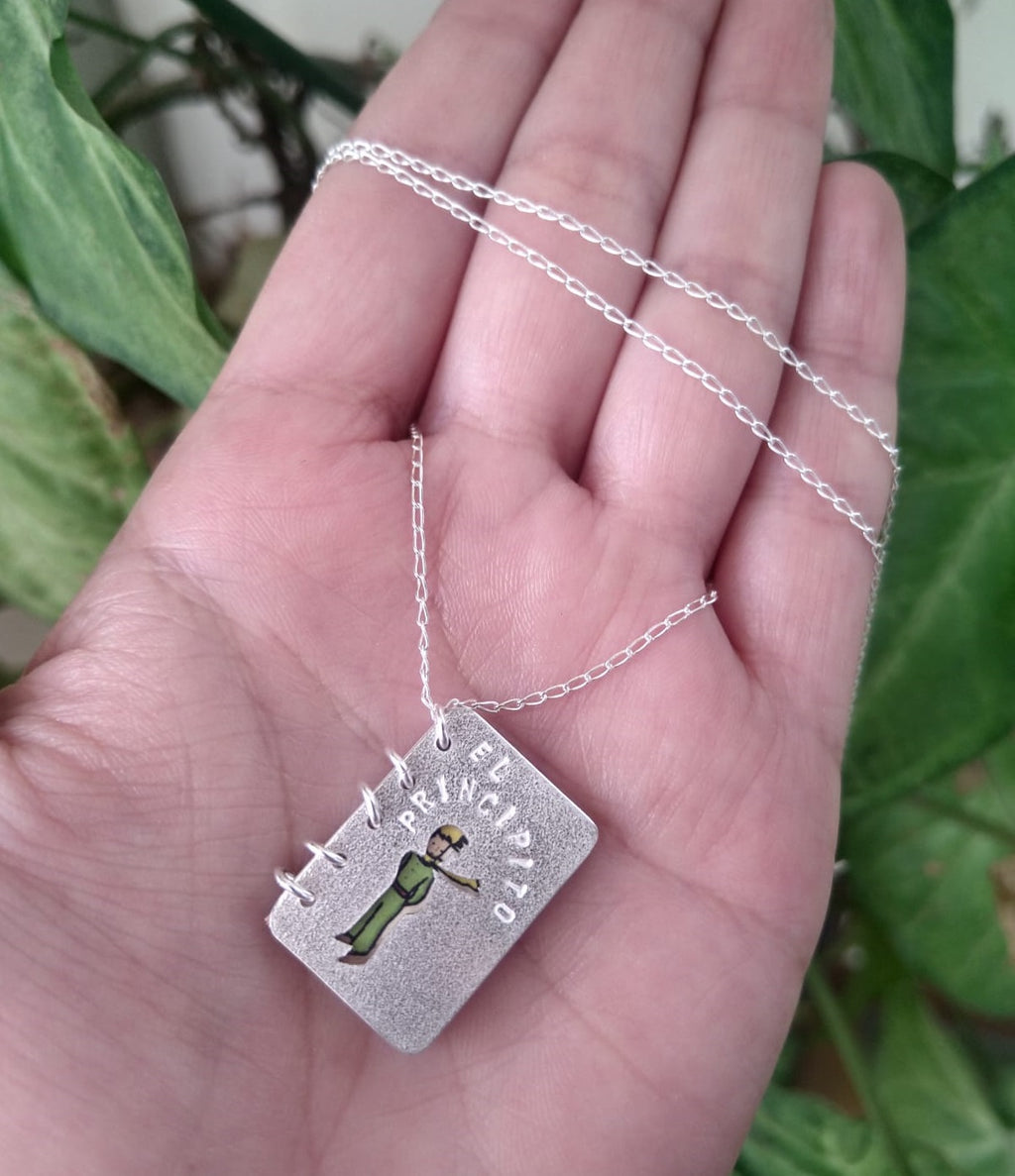 The Little Prince Book Necklace in 925 Sterling Silver